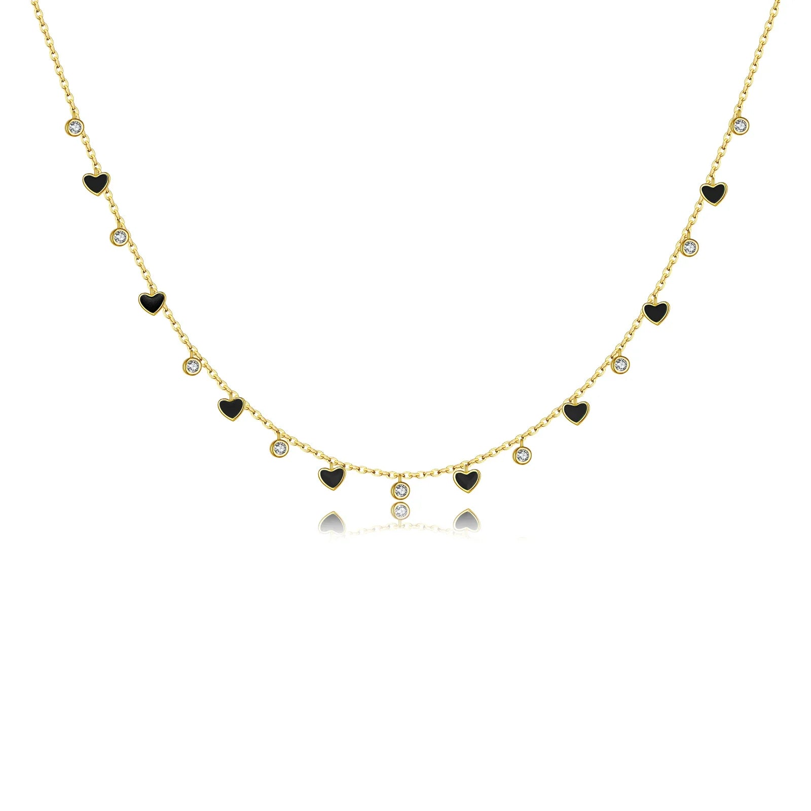 Rainbow Heart Choker Necklace