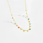 Rainbow Heart Choker Necklace