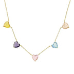 Élise – Pastell Herz-Choker mit funkelnden Zirkonia