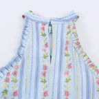 Camille – Vintage Floral Halter Mini Kleid