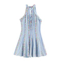 Camille – Vintage Floral Halter Mini Kleid