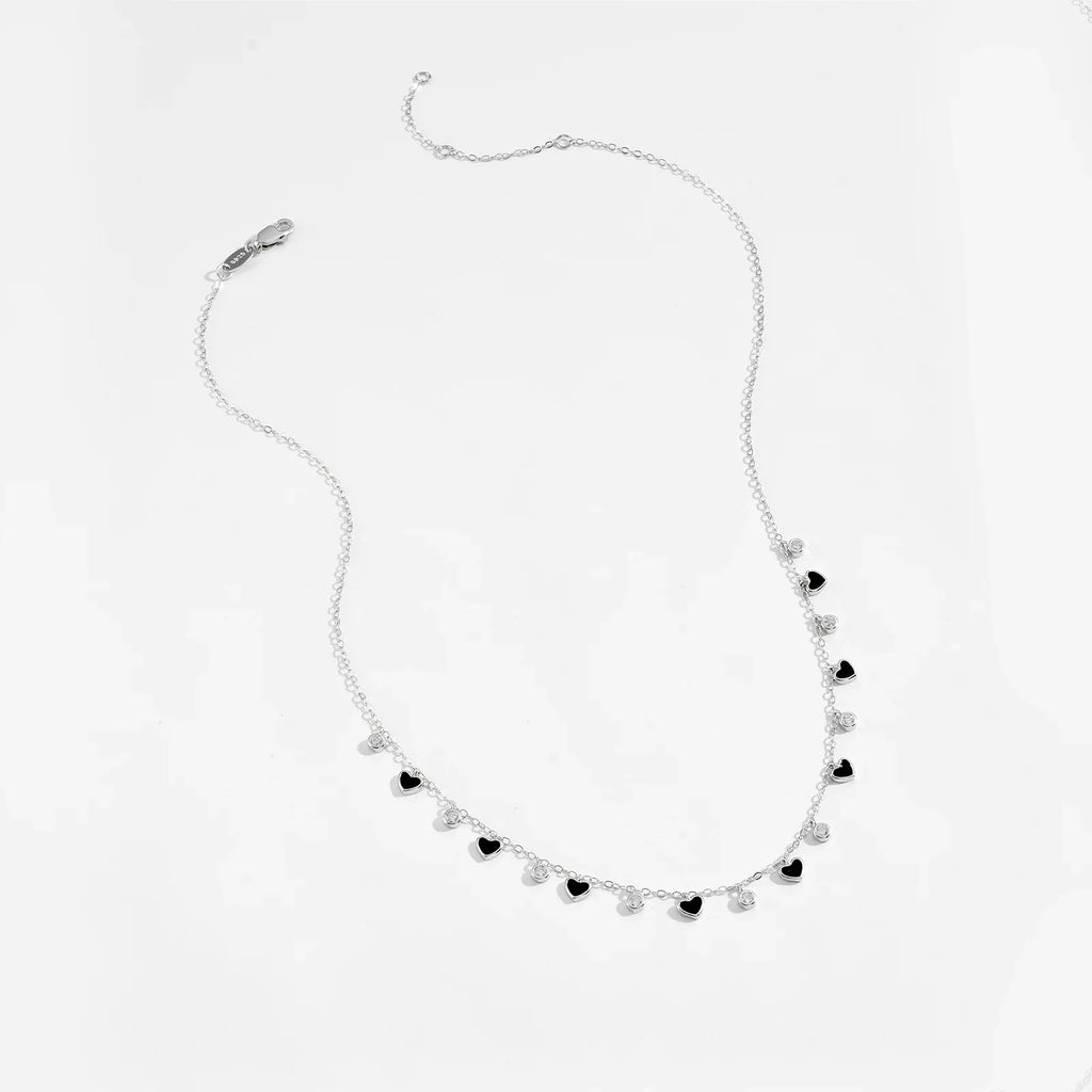 Rainbow Heart Choker Necklace