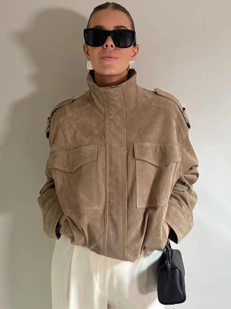 ALINA – Edle Suede-Look Jacke - ZAYVI