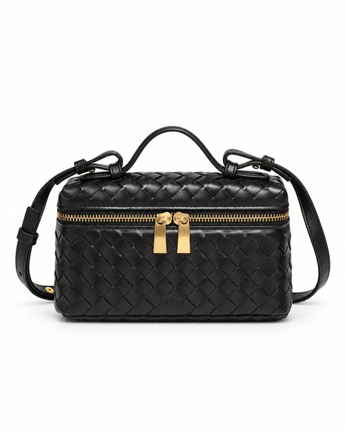 AURELIA – Luxuriöse Ledertasche mit Flechtdesign - ZAYVI