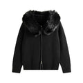 BIANCA – Oversized Strickmantel mit Kapuze & Fell-Kragen – Ansicht 2 | ZAYVI