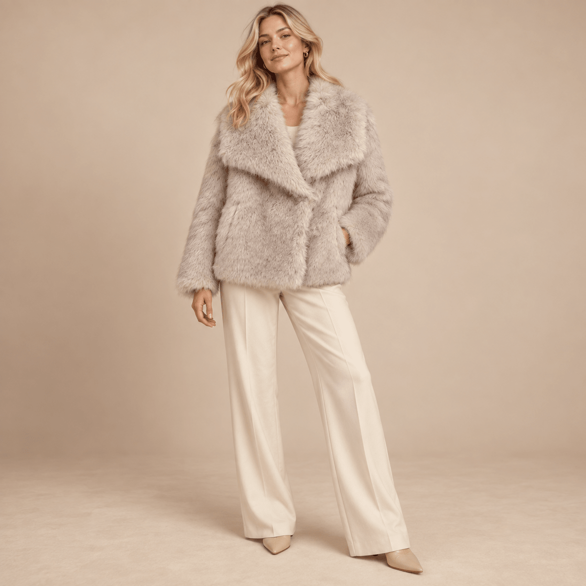 CAMILLA – Luxuriöser Kunstpelzmantel für Damen - ZAYVI