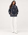 COLETTE – Jacquard-Strickcardigan mit Stehkragen - ZAYVI