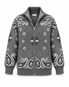 COLETTE – Jacquard-Strickcardigan mit Stehkragen - ZAYVI