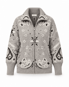 COLETTE – Jacquard-Strickcardigan mit Stehkragen - ZAYVI