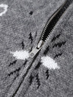 COLETTE – Jacquard-Strickcardigan mit Stehkragen - ZAYVI