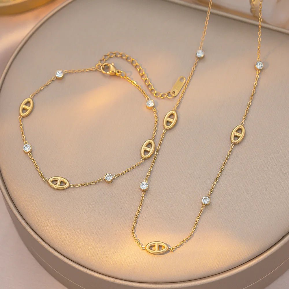 ELARA – Geometrische Kette oder Armband - ZAYVI