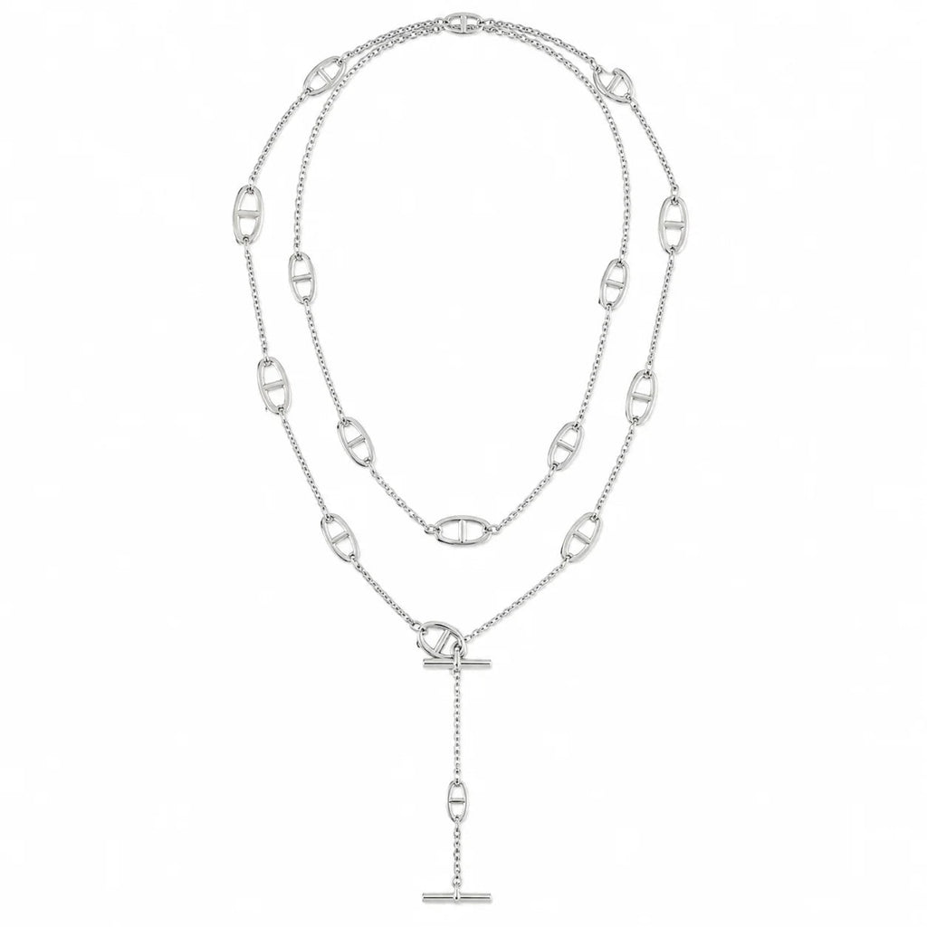 ELARA – Lange Halskette aus 925er Sterlingsilber - ZAYVI