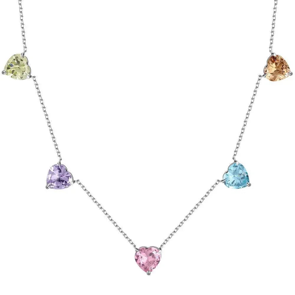 Élise – Pastell Herz-Choker mit funkelnden Zirkonia - ZAYVI