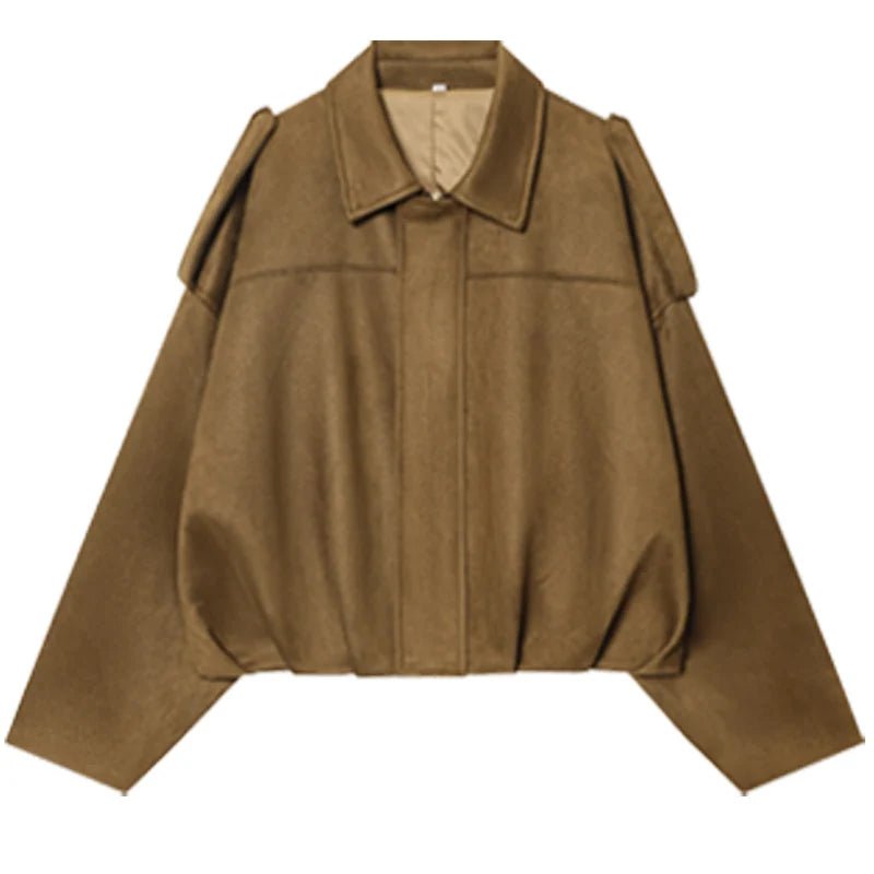 HAILEY – Cropped Bomber Jacke aus Wildleder-Optik - ZAYVI