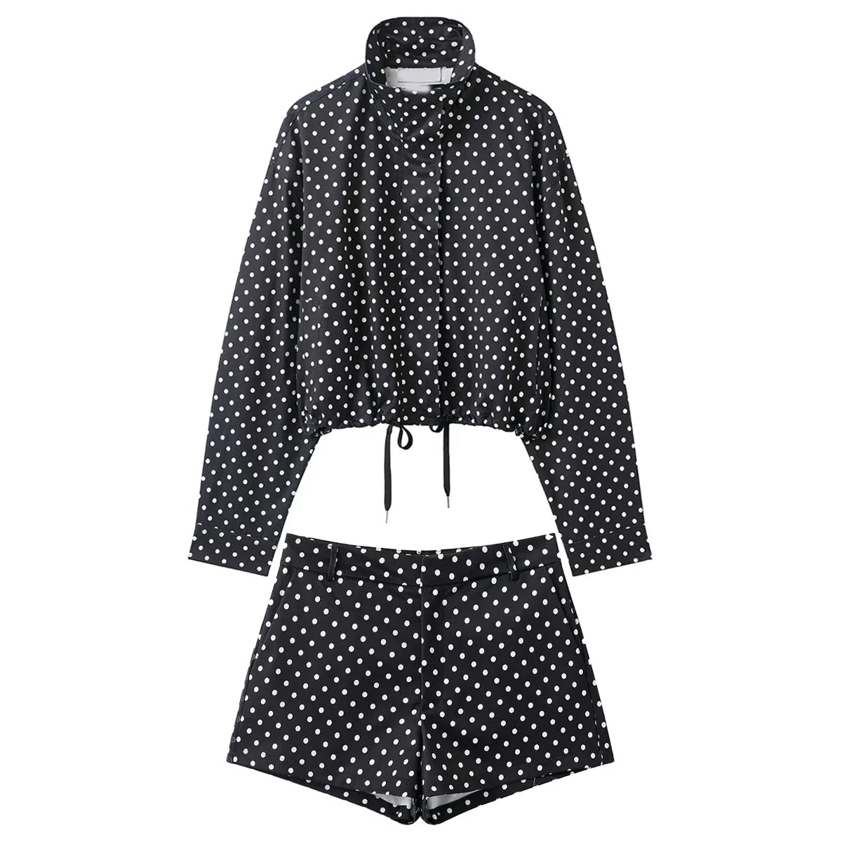 HANA – Gepunktete Jacke & Shorts Set – Ansicht 1 | ZAYVI