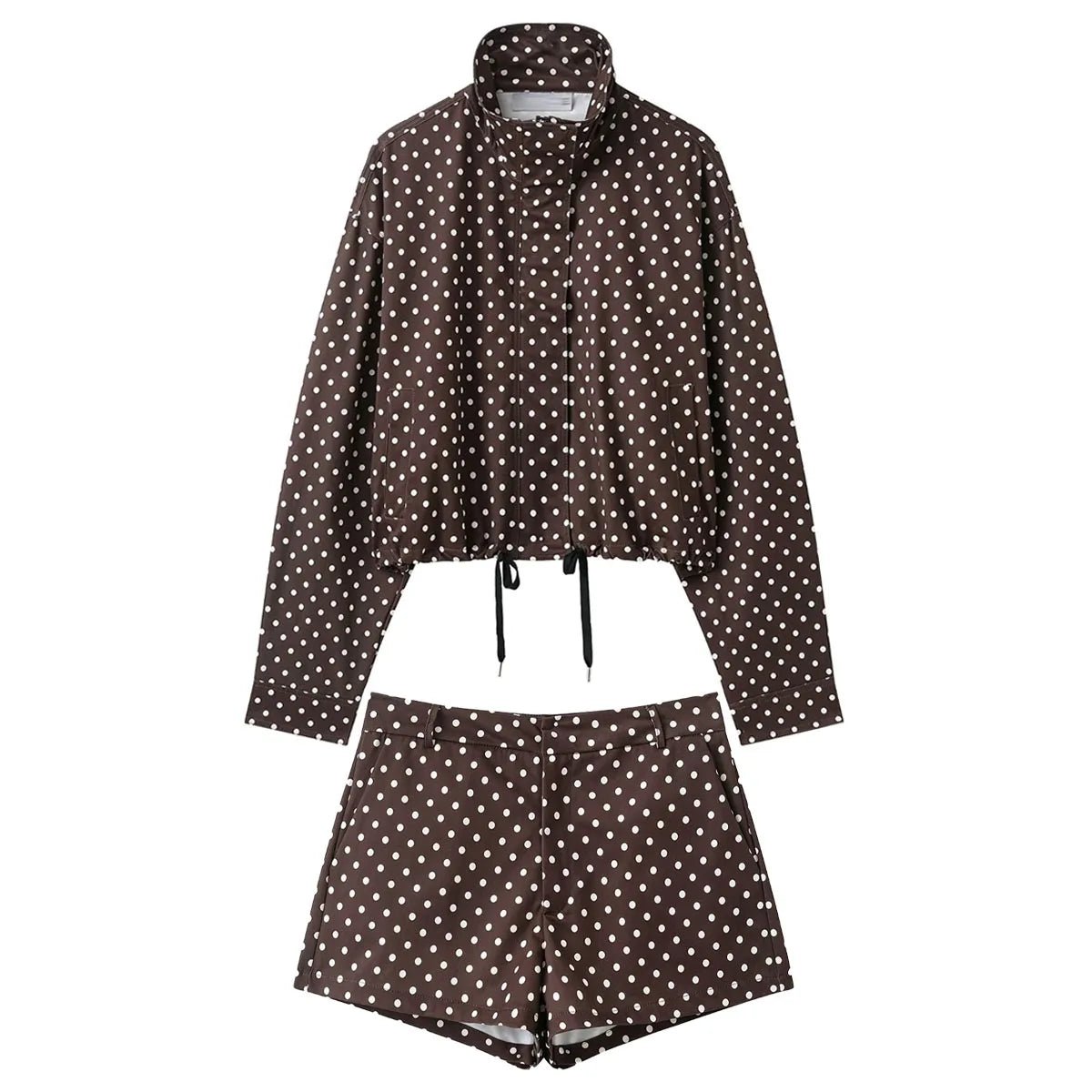 HANA – Gepunktete Jacke & Shorts Set – Ansicht 5 | ZAYVI