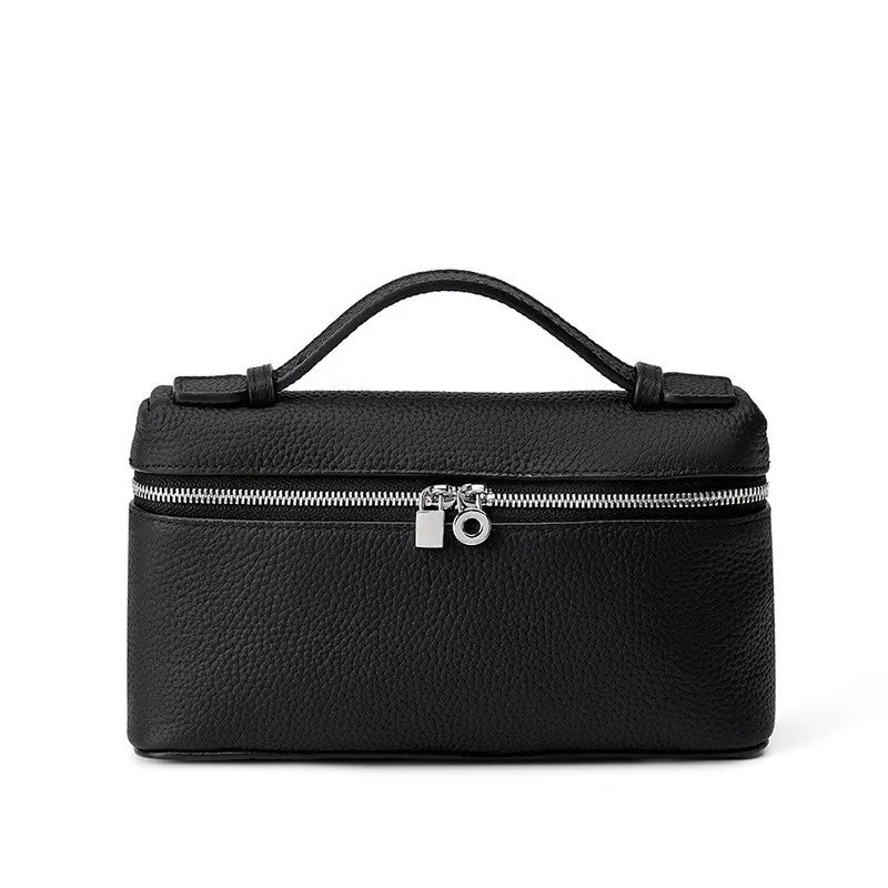INES – Elegante Mini Box Bag aus genarbtem Echtleder - ZAYVI