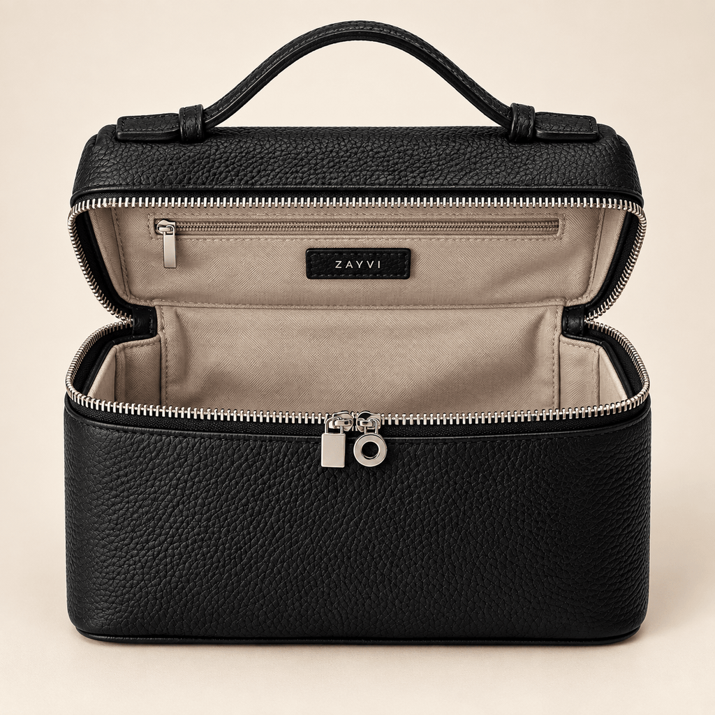 INES – Elegante Mini Box Bag aus genarbtem Echtleder - ZAYVI