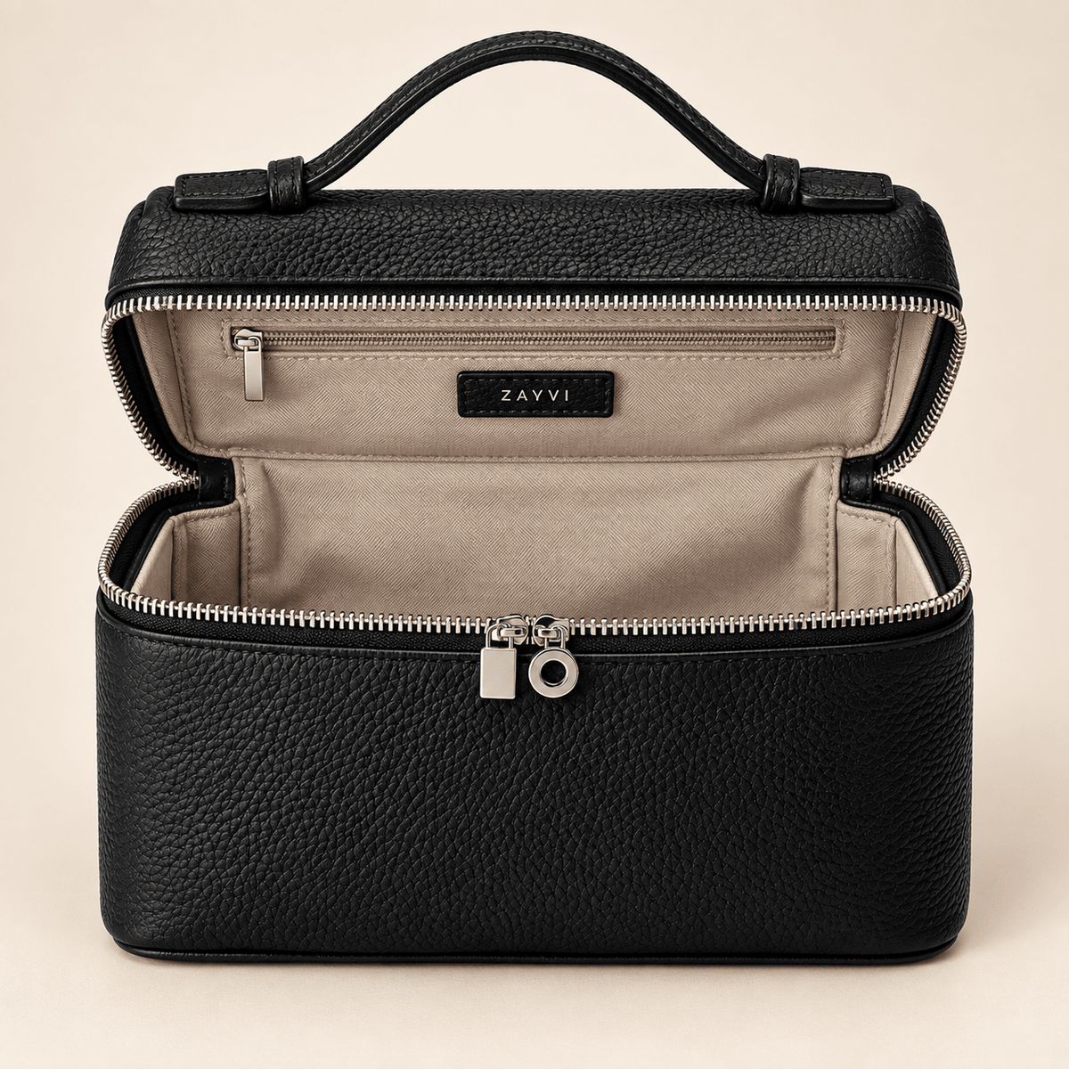 INES – Elegante Mini Box Bag aus genarbtem Echtleder - ZAYVI