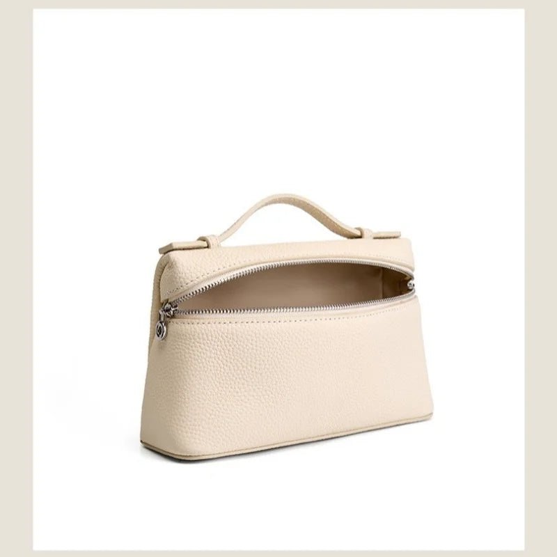 INES – Elegante Mini Box Bag aus genarbtem Echtleder - ZAYVI
