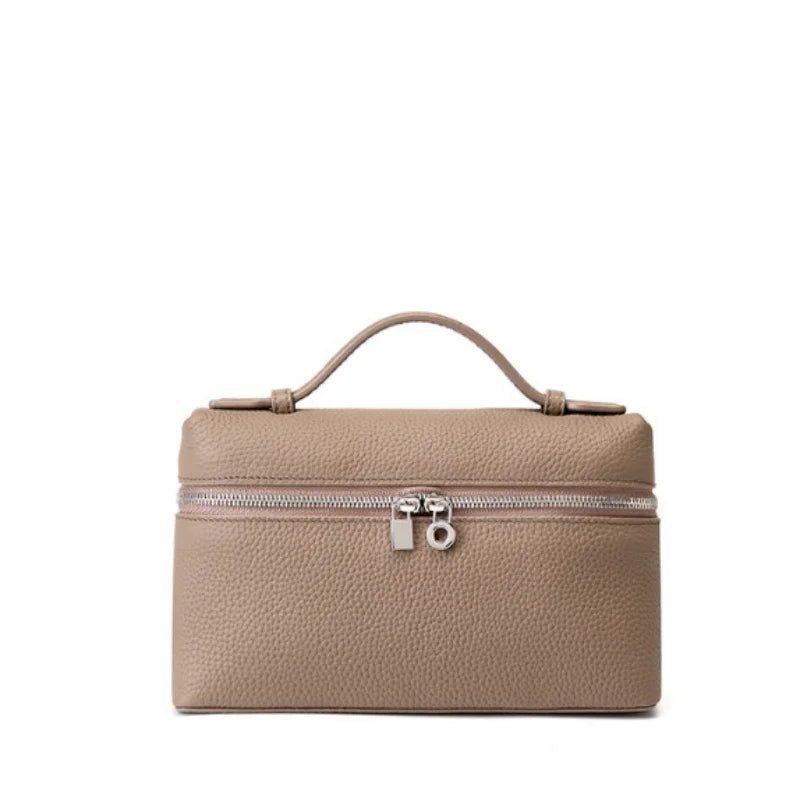 INES – Elegante Mini Box Bag aus genarbtem Echtleder - ZAYVI