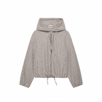 LINA – Cropped Karo-Jacke mit Kapuze - ZAYVI