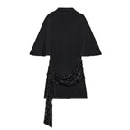 LUMI Paillettenkleid in Schwarz mit weiten Ärmeln – Produktansicht