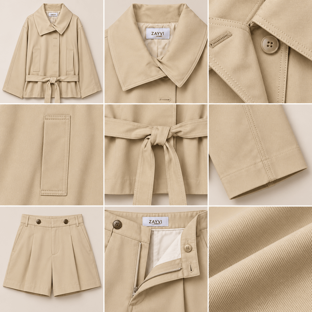 MILA – Zweiteiliges Damen Set – Jacke & Shorts - ZAYVI