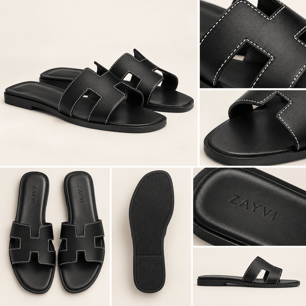 Minimalistische Slide Sandalen Damen - ZAYVI