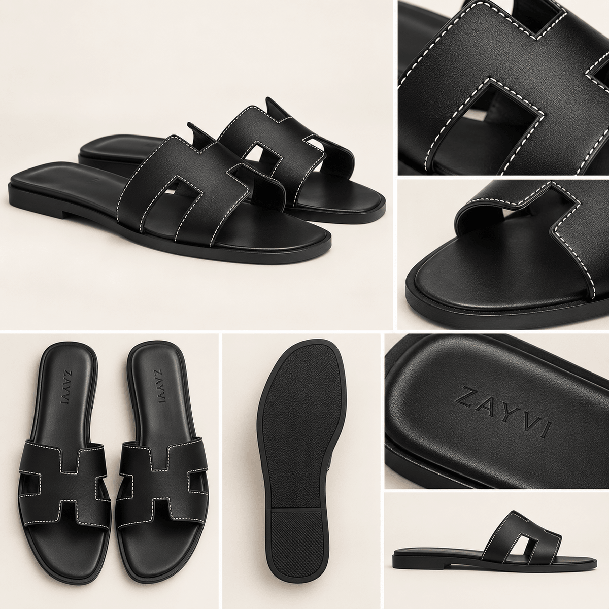 Minimalistische Slide Sandalen Damen - ZAYVI