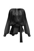 Éloïse Plissee Kleid in elegantem Schwarz mit plissiertem Stoff und femininer Silhouette
