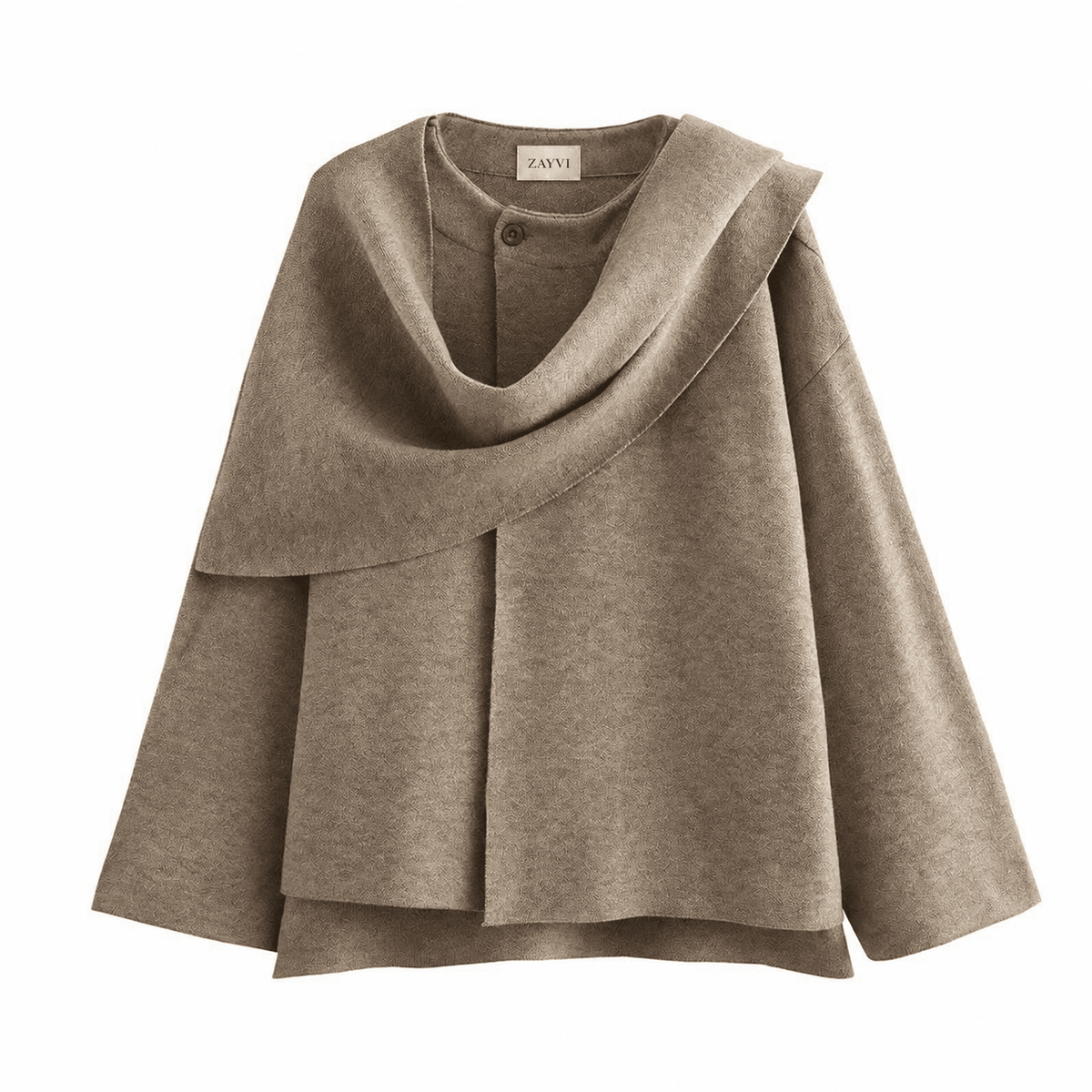 NADJA – Wattierte Winterjacke mit asymmetrischem Schalkragen - ZAYVI
