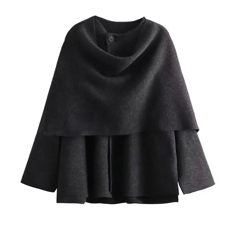 NADJA – Wattierte Winterjacke mit asymmetrischem Schalkragen - ZAYVI