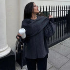 NADJA – Wattierte Winterjacke mit asymmetrischem Schalkragen - ZAYVI