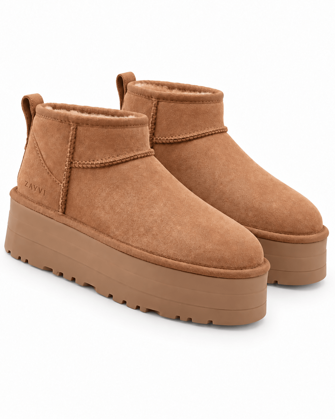 NOÉMIE – Plateau-Winterboots in Veloursoptik - ZAYVI