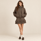 PLISSÉ – Elegantes Jacke & Rock Set mit Stehkragen - ZAYVI