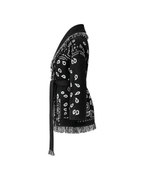 SIENNA – Schwarze Wolljacke mit Bindegürtel - ZAYVI