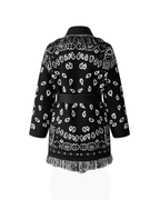 SIENNA – Schwarze Wolljacke mit Bindegürtel - ZAYVI