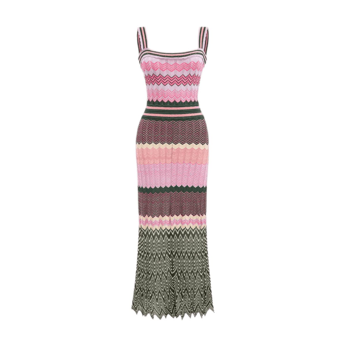 ZigZag Muse Knit Dress – Sunset Vibes - ZAYVI